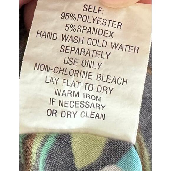 Rabbit Rabbit Rabbit Designs Size 6 Dress Black Blue Floral Polyester Spandex - Picture 4 of 8